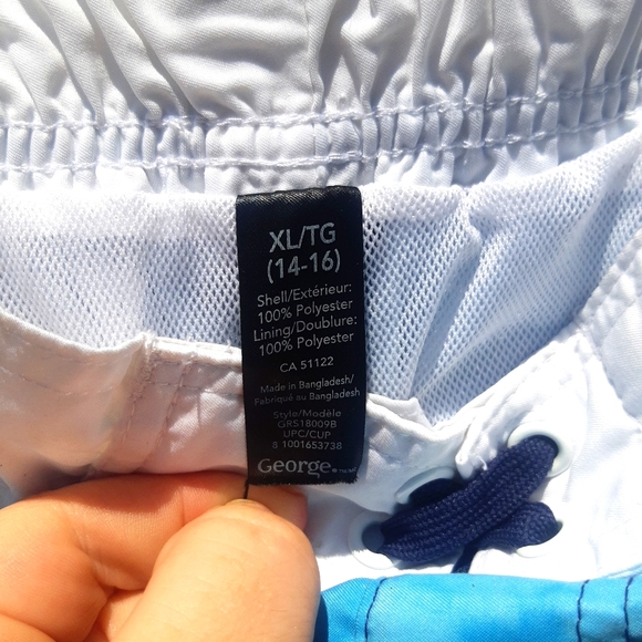 George Blue striped tiedye pattern shorts - Picture 6 of 6